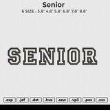 Senior Embroidery File 6 size