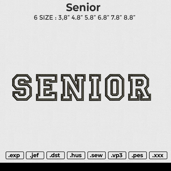 Senior Embroidery File 6 size