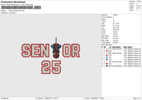 Senior Bear Embroidery File 6 size