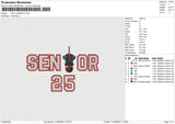 Senior Bear Embroidery File 6 size