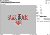 Senior Spider App Embroidery File 6 sizes