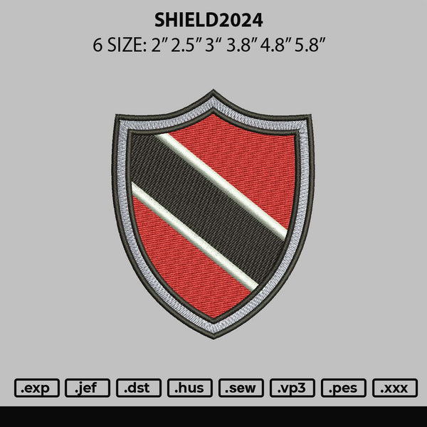 Shield2024 Embroidery File 6 sizes