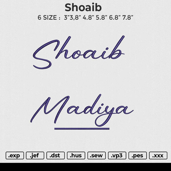 Shoaib Embroidery File 6 size
