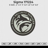 Sigma 171224 Embroidery File 6 size