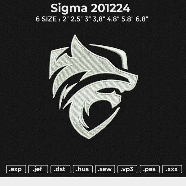 Sigma 201224 Embroidery File 6 size