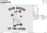 silly goose Embroidery File 6 size