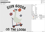 silly goose Embroidery File 6 size