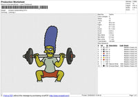 Simpson Bodybuilding Embroidery File 6 size