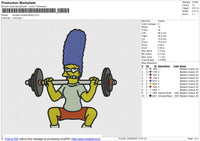 Simpson Bodybuilding Embroidery File 6 size