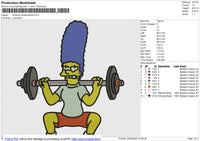 Simpson Bodybuilding Embroidery File 6 size