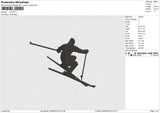 Ski Embroidery File 6 size