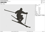 Ski Embroidery File 6 size