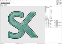 SK v2 Embroidery File 6 size