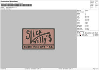 Slicktext Embroidery File 6 sizes