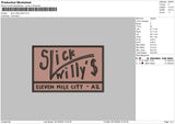 Slicktext Embroidery File 6 sizes