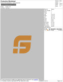 S Logo Embroidery File 4 size