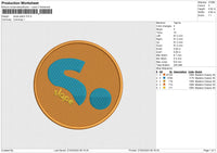 Slope Patch Embroidery File 6 size