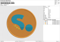 Slope Patch Embroidery File 6 size
