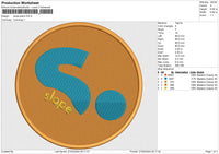 Slope Patch Embroidery File 6 size
