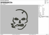 Smoking Skull Embroidery Files