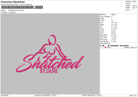 Snatchedtext Embroidery File 6 sizes