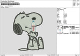 Snoopy Evian Embroidery File 6 sizes