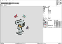 Snoopy2602 Embroidery File 6 sizes