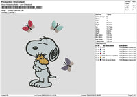 Snoopy2602 Embroidery File 6 sizes