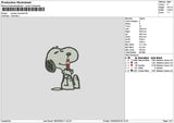Snoopy Cola Bottle Embroidery File 6 sizes