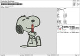Snoopy Cola Bottle Embroidery File 6 sizes