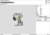 Snoopy Dunkin Embroidery File 6 sizes