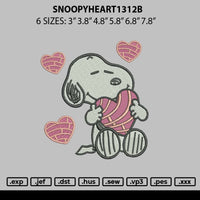 Snoopyheart1312b Embroidery File 6 sizes