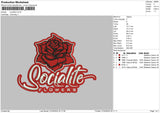 Roseflower01 Embroidery File 6 sizes