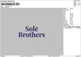 Soletext 01 Embroidery File 6 sizes