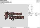 Kitchentext Embroidery File 6 sizes