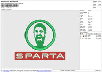 Sparta Embroidery File 6 size