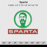 Sparta Embroidery File 6 size