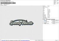 Speedy Needle Embroidery File 6 size