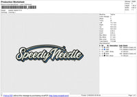 Speedy Needle Embroidery File 6 size