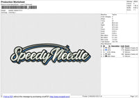 Speedy Needle Embroidery File 6 size