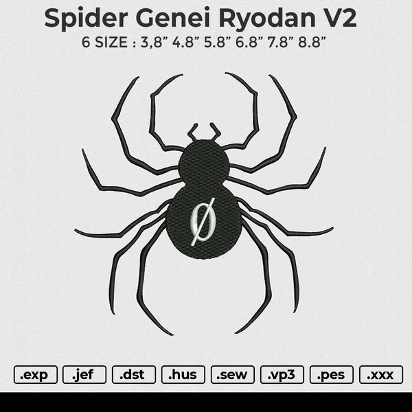 Spider Genei Ryodan V2 Embroidery File 6 size