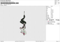 Spider gwen upside Embroidery File 6 size