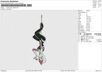Spider gwen upside Embroidery File 6 size