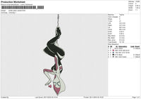 Spider gwen upside Embroidery File 6 size