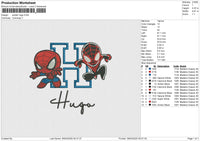 Spider Hugo Embroidery File 6 size