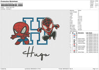 Spider Hugo Embroidery File 6 size
