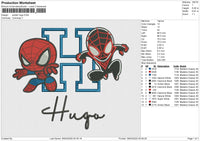 Spider Hugo Embroidery File 6 size