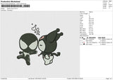 Spider Kuromi love Embroidery File 6 size