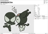Spider Kuromi love Embroidery File 6 size