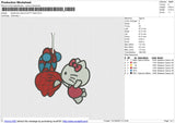 Spiderman HELLO KITTY Embroidery File 6 size